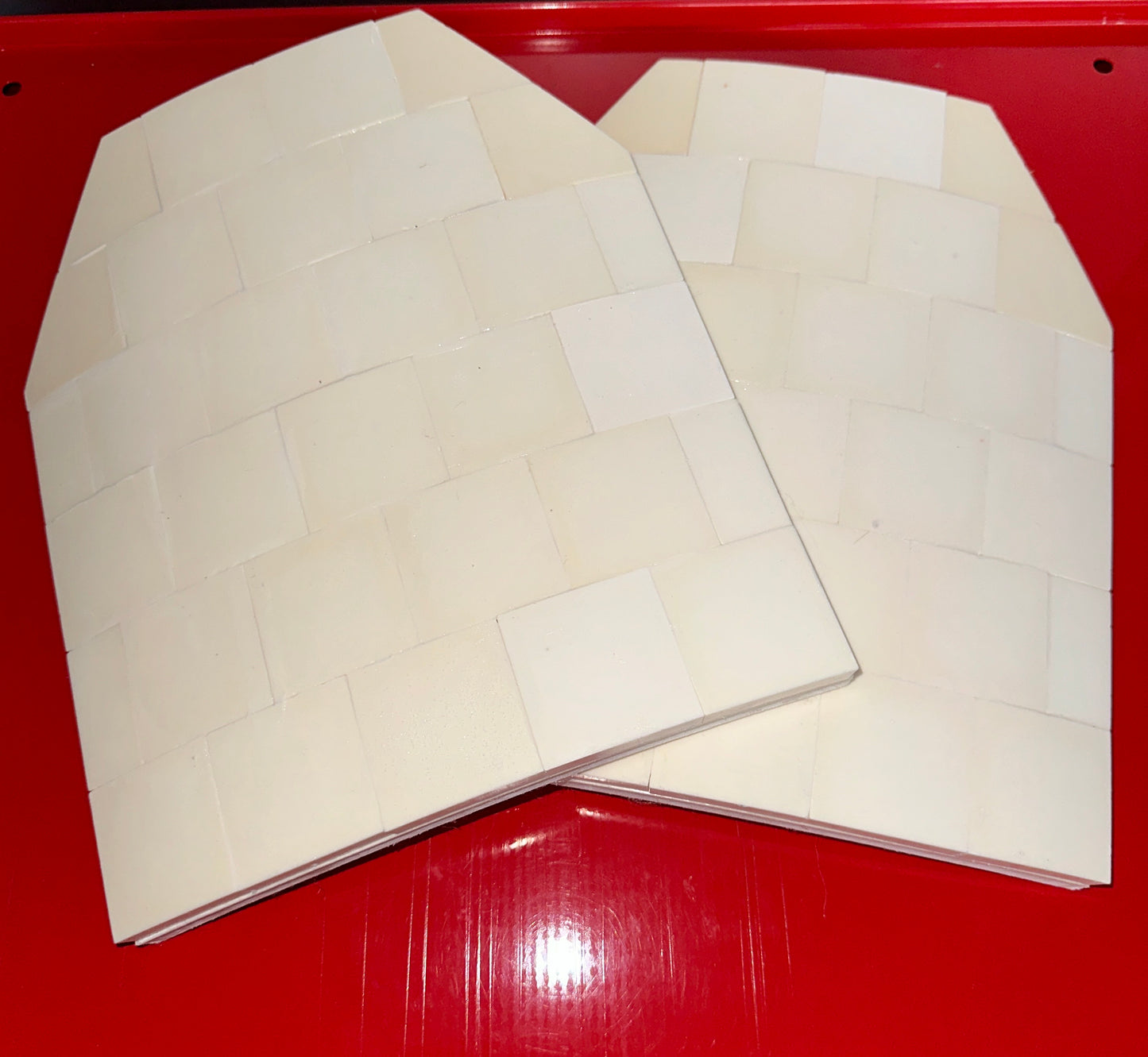 Custom RF2 or RF3 (Level 4) Single-Curved Mosaic Ceramic Armor Plate