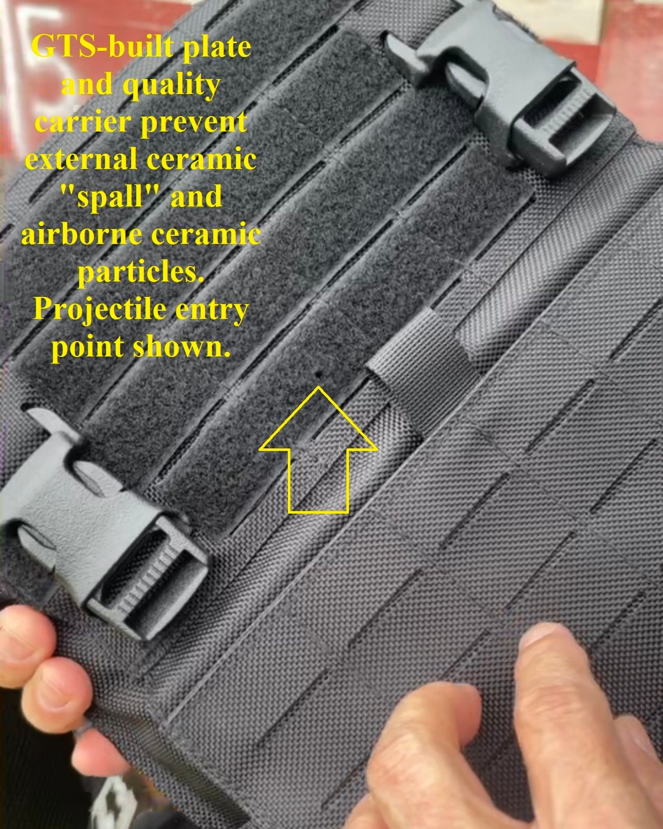 SINGLE PLATE: Assembled in the USA: NIJ RF2 or RF3, 6.5" x 6.5" (Edge to Edge) Mosaic Alumina Ceramic Ballistic Rifle Side Plate - Gilliam Technical Services, Inc.