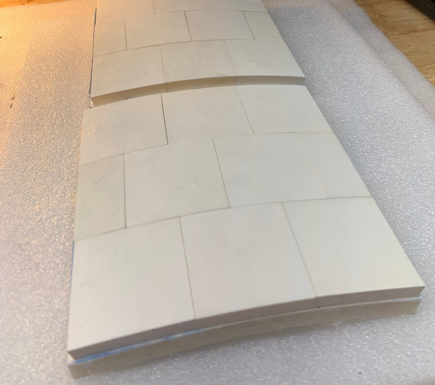SINGLE PLATE: Assembled in the USA: NIJ RF2 or RF3, 6.5" x 6.5" (Edge to Edge) Mosaic Alumina Ceramic Ballistic Rifle Side Plate - Gilliam Technical Services, Inc.
