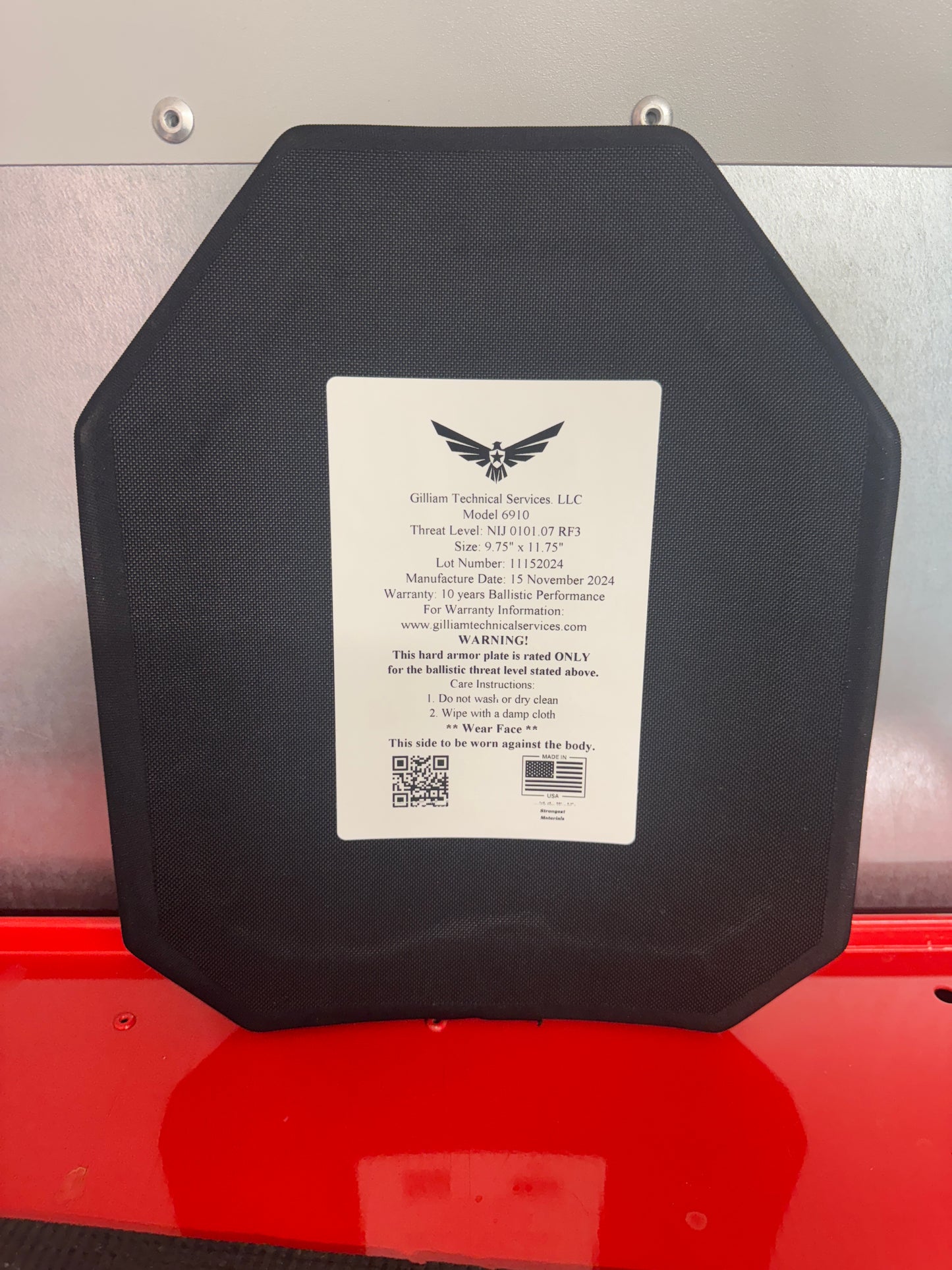 Model 6910: RF3 Full Coverage Silicon Carbide Monolithic Ceramic Armor Plate