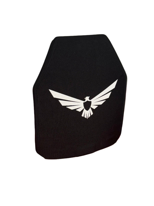 front view silicon carbide strike face multi curved ceramic armor plate