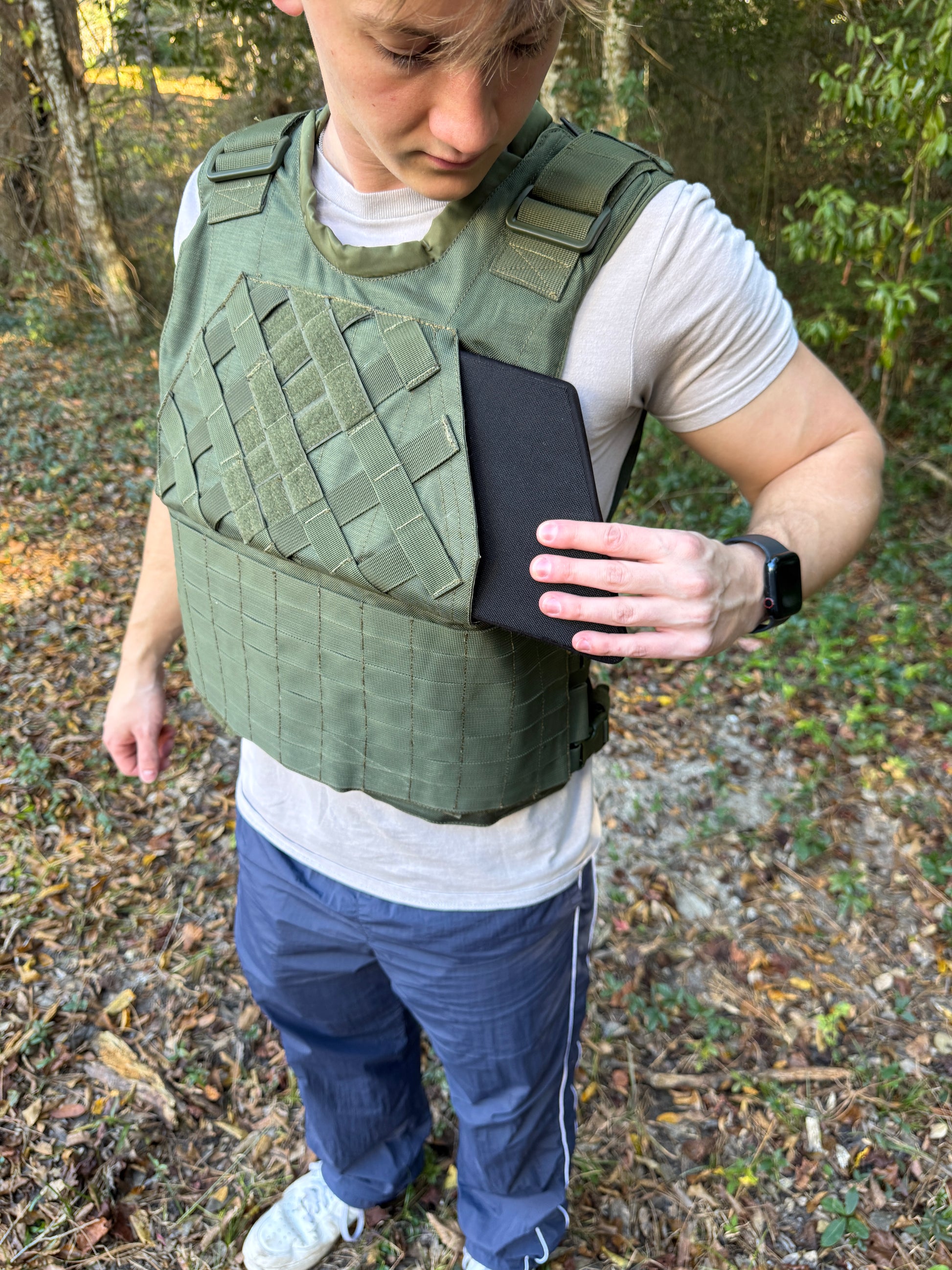 GTS Armor showing custom made ceramic armor plates for the KommandoStore Strelka Defender 2 cover