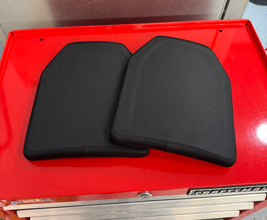 Set RF2 Retracted Strike Face Ceramic Armor Plates with Black Covers