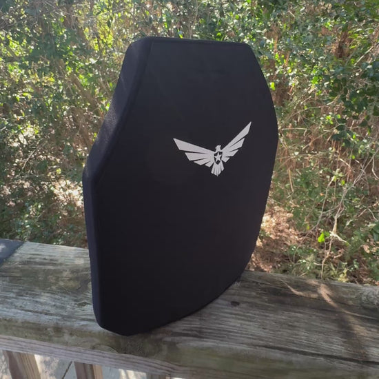 GTS ceramic armor multi-curved plate with drop protection