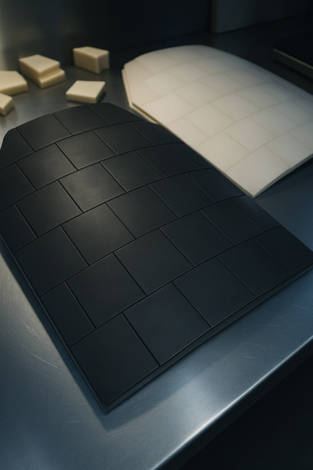 ceramic armor on workbench